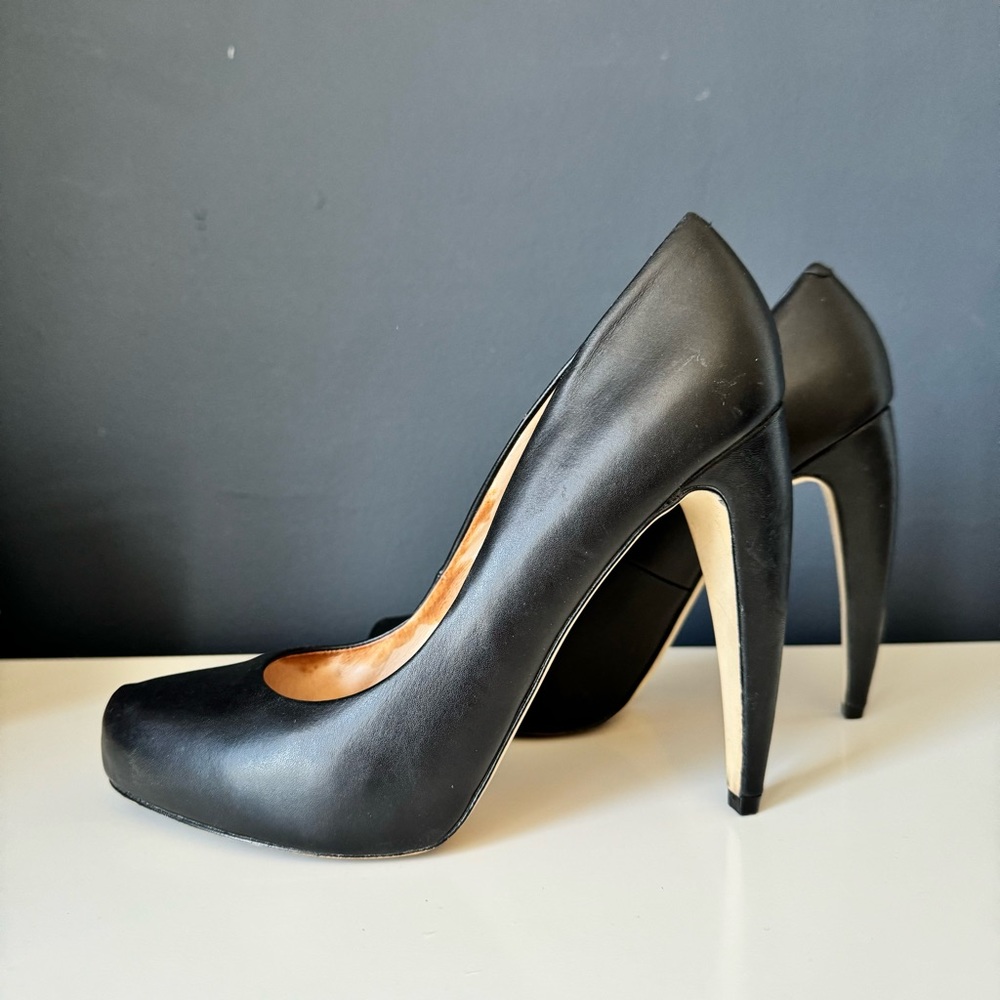 Topshop Genuine leather black heels